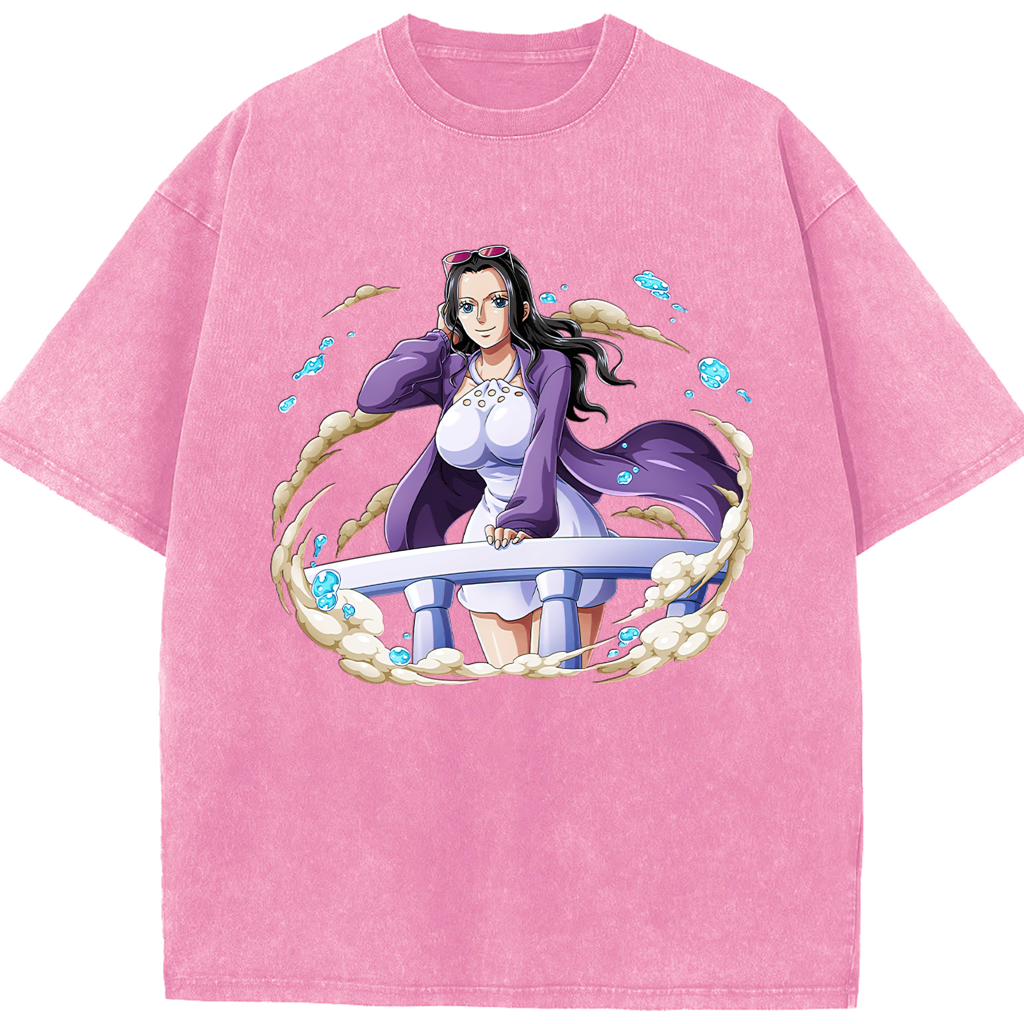 ワンピース ニコ・ロビン ONE PIECE Nico Robin 綿100% ヴィンテージ風 半袖Tシャツ（フロントプリント）